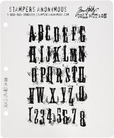 img 2 attached to 💌 Grudge Alphabet Cling Stamps by Tim Holtz - 7"x8.5