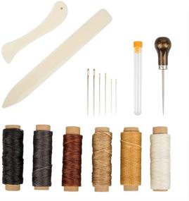 img 4 attached to 📚 Bookbinding Essentials: 16-Tool Set with Top-Quality Bone Folder, Linen Thread, Wood Handle Awl, Large-Eye Needles - Ideal for Handmade DIY Bookbinding Crafts and Sewing Supplies