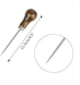 img 1 attached to 📚 Bookbinding Essentials: 16-Tool Set with Top-Quality Bone Folder, Linen Thread, Wood Handle Awl, Large-Eye Needles - Ideal for Handmade DIY Bookbinding Crafts and Sewing Supplies