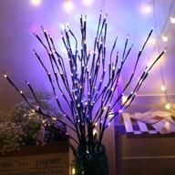 lighted branches operated decoration multi colored logo
