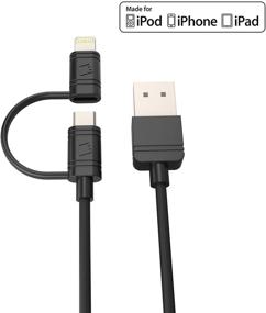 img 2 attached to 📱 Certified Cellet Lightning iPhone Charging Cable: Apple MFI Charger Cord for iPhone and iPad (Lightning and Micro USB Combo) -Black