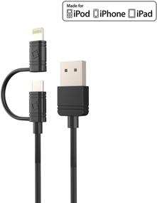 img 3 attached to 📱 Certified Cellet Lightning iPhone Charging Cable: Apple MFI Charger Cord for iPhone and iPad (Lightning and Micro USB Combo) -Black