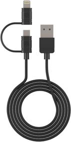 img 4 attached to 📱 Certified Cellet Lightning iPhone Charging Cable: Apple MFI Charger Cord for iPhone and iPad (Lightning and Micro USB Combo) -Black