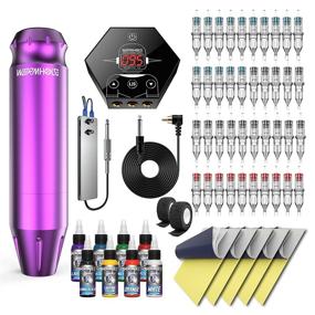 img 4 attached to Wormhole Tattoo Pen Kit: Ultimate Rotary Tattoo Machine Pen for Beginners – Including 40pcs Tattoo Cartridges Needles, 8 Tattoo Ink, and More! Explore the Professional Complete Tattoo Kit TK012