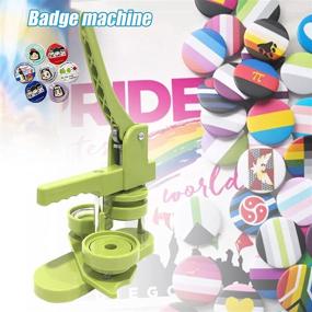 img 3 attached to 🎨 CABINAHOME Button Maker Machine: Create Custom Badges with 58mm Pin Making Kit, 100pcs Button Parts, Circle Cutter, Pictures, and Magic Book