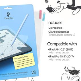 img 3 attached to 📱 Matte Screen Protector for iPad Air 3 10.5 Inch (2019) & iPad Pro 10.5 Inch (2017) - Optimized for Drawing, Writing, and Note-taking - Includes 2 Pieces