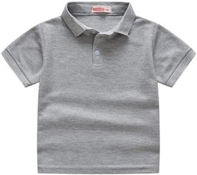 img 4 attached to 👕 Stylish & Comfy: TENMET Toddler Boys Polo Shirts - Short Sleeve Button Tops for Boys 1-6 Years