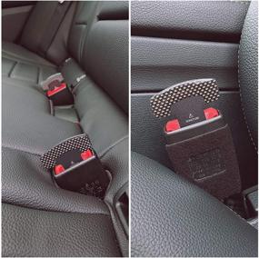 img 2 attached to 🚗 2-Pack Car Seat Belt Clips for Buckles, Alarm Stoppers and Plugs for Universal Auto Seats. Silencers and Accessories for Most Vehicles