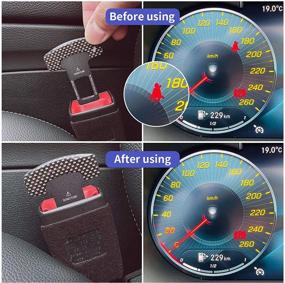 img 3 attached to 🚗 2-Pack Car Seat Belt Clips for Buckles, Alarm Stoppers and Plugs for Universal Auto Seats. Silencers and Accessories for Most Vehicles