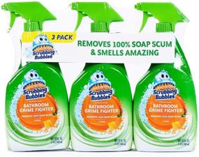 img 4 attached to 🍊 Scrubbing Bubbles Citrus Bathroom Grime Fighter Spray - Set of 3, 32 Ounces