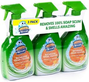 img 2 attached to 🍊 Scrubbing Bubbles Citrus Bathroom Grime Fighter Spray - Set of 3, 32 Ounces