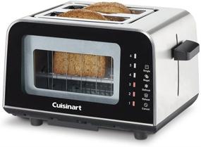 img 3 attached to Cuisinart ViewPro Glass 2 Slice Toaster, Black - CPT-3000