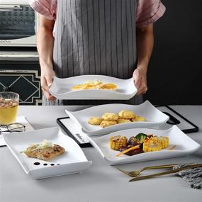 img 2 attached to Classy and Chic Bruntmor Rectangular Platters: Elevate Your Serving Style