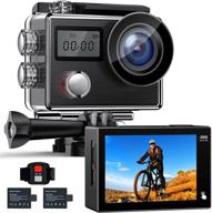 📷 【enhanced】 action camera native 4k actman x20c ultra hd 20mp waterproof camera with eis, external mic support, touch screen, remote control - 131ft underwater camcorder with 2 batteries and accessories logo