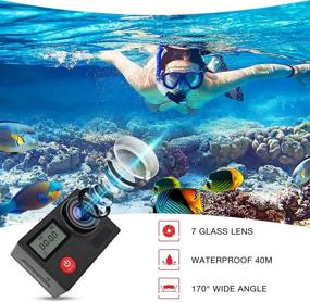 img 1 attached to 📷 【Enhanced】 Action Camera Native 4K ACTMAN X20C Ultra HD 20MP Waterproof Camera with EIS, External Mic Support, Touch Screen, Remote Control - 131ft Underwater Camcorder with 2 Batteries and Accessories