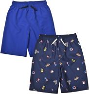 jachs 2 pack quick trunks shorts boys' clothing for swim logo