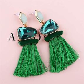 img 2 attached to Bohemian Water Heart Leaf Vintage Drop Dangle Earrings: A National Style Statement for Women