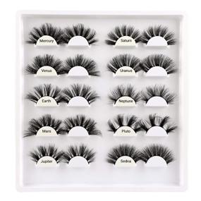 img 4 attached to Magnify Your Eyes with Lanflower Mink 👁️ Eyelashes: Handmade, Natural-looking and Voluminous Pack of 10 Styles