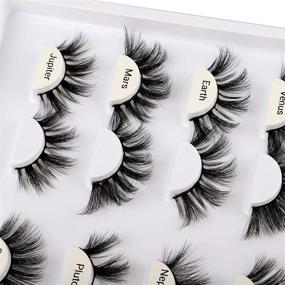 img 1 attached to Magnify Your Eyes with Lanflower Mink 👁️ Eyelashes: Handmade, Natural-looking and Voluminous Pack of 10 Styles