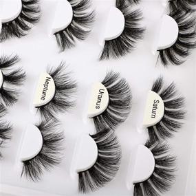 img 2 attached to Magnify Your Eyes with Lanflower Mink 👁️ Eyelashes: Handmade, Natural-looking and Voluminous Pack of 10 Styles