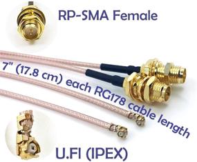 img 1 attached to 📶 Pair of 2 Omni-Directional Wi-Fi Long Range Dual Band 9 Dbi Antenna 2.4/5Ghz 802.11n/b/g Including 2 RF U.FL Mini PCI to RP-SMA Female Pigtail Antenna Wi-Fi Cable (Optimized Kit for Routers, mini PCIe Cards)