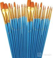 картинка 1 прикреплена к отзыву Набор кистей Soucolor Round Pointed Tip Acrylic Paint Brushes для художников: идеально подходит для акриловой живописи, масла, акварели, холстов, камней, тела, лица, ногтей, хэллоуинской тыквы, керамических ремесел - наборы от Dawn Chambers