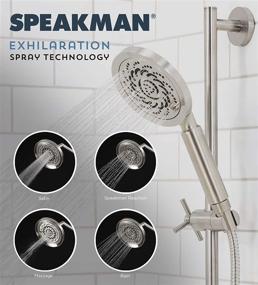 img 1 attached to 🚿 Upgrade your Shower Experience with the Speakman Kubos Exhilaration High Pressure Hand Held Shower Head, 2 GPM, in Elegant Matte Black