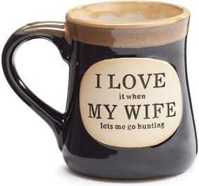 img 1 attached to 🏹 Love it When My Wife Allows Me to Hunt Coffee Tea Mug Cup - 18oz | Gift Box Included