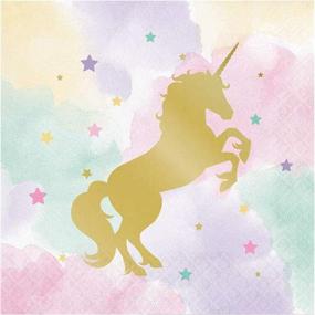 img 1 attached to 🦄 Mesmerize Your Guests with Creative Converting Unicorn Sparkle Luncheon Napkins – Multicolor Party Supplies