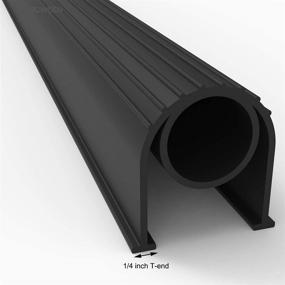 img 3 attached to BOWSEN 10ft Long Garage Door Seals Bottom Weatherstrip - High Performance EPDM Rubber, 1/4 Inch T-End, Weatherproof & Black