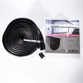 img 1 attached to BOWSEN 10ft Long Garage Door Seals Bottom Weatherstrip - High Performance EPDM Rubber, 1/4 Inch T-End, Weatherproof & Black