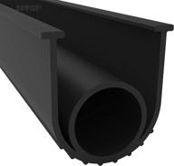 bowsen 10ft long garage door seals bottom weatherstrip - high performance epdm rubber, 1/4 inch t-end, weatherproof & black логотип