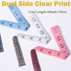 img 3 attached to 📏 6-Pack Soft Tape Measure by TACVEL - Body Measurement Measuring Tape with Double Scales Rulers for Sewing, Body Tailoring (60in/150cm)