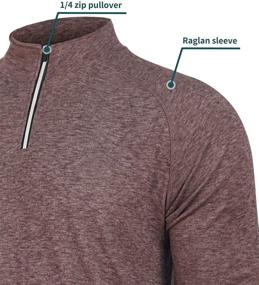 img 2 attached to 👕 Zengjo Men's Thermal Quarter Zip Pullover with Long Sleeves