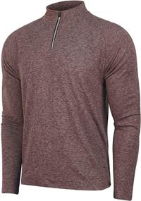 img 4 attached to 👕 Zengjo Men's Thermal Quarter Zip Pullover with Long Sleeves