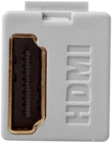 img 2 attached to 🔌 Leviton 40834-W Соединитель HDMI с функцией прохождения QuickPort - белый: надежное решение для видеосоединения