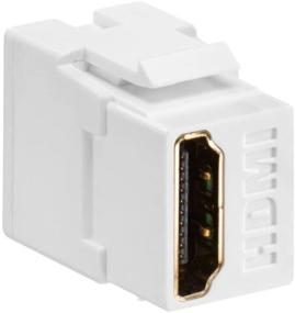 img 3 attached to 🔌 Leviton 40834-W Соединитель HDMI с функцией прохождения QuickPort - белый: надежное решение для видеосоединения