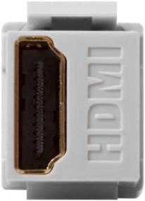 img 1 attached to 🔌 Leviton 40834-W Соединитель HDMI с функцией прохождения QuickPort - белый: надежное решение для видеосоединения