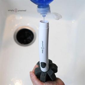 img 3 attached to 🍷 Simply Unwined, The Wine Brush – Patented Stemware Cleaning Sponge with Soap Dispenser and Replaceable Sponge Head, Optimized for Cleaning Wine Glass Rim and Bowl