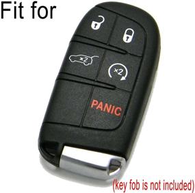 img 3 attached to 🔑 Последняя защита для моделей Jeep Grand Cherokee и Dodge: Кожаный чехол для 5-кнопочного смарт-ключа Coolbestda