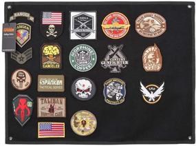 img 4 attached to Elite Spanker Tactical Patch Holder: Foldable Display Board for Military Patches (Black-S)