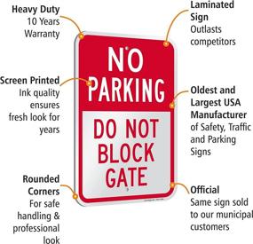 img 1 attached to 🚫 Aluminum SmartSign No Parking Barrier