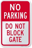 🚫 aluminum smartsign no parking barrier logo