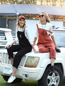 img 1 attached to PV9 Women's Long Casual Loose Bib Pants Overalls Baggy Rompers Jumpsuits with Pockets - YESNO
