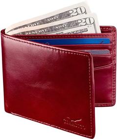 img 4 attached to Bifold Bloking Genuine Leather Stylish Men's Accessories