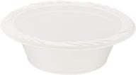 🍽️ blue sky 12 oz heavy duty white disposable plastic bowls and plates - 200 packs logo