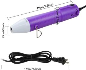 img 3 attached to 🔥 Mlife DIY Mini Heat Gun - Portable Hot Air Gun with 6.5FT Power Cord for Shrinking Wrapping PVC, Drying Paint Embossing - DIY Acrylic Resin Craft - Multifunctional Handheld Heat Tools - 120V/130W - Purple