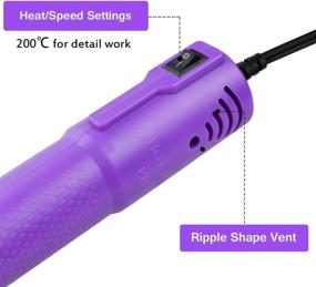 img 2 attached to 🔥 Mlife DIY Mini Heat Gun - Portable Hot Air Gun with 6.5FT Power Cord for Shrinking Wrapping PVC, Drying Paint Embossing - DIY Acrylic Resin Craft - Multifunctional Handheld Heat Tools - 120V/130W - Purple