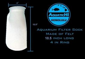 img 3 attached to 🐠 AquaticHI 4 Pack 200 Micron Felt Filter Socks, 4x10.5 Inches, Freshwater/Saltwater Aquariums, Ponds, Sumps/Overflows