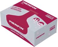 🧻 merfin high absorption folded paper towels: bulk multifold hand towels - 18 box, 2250 towels, one-at-a-time dispensing box logo